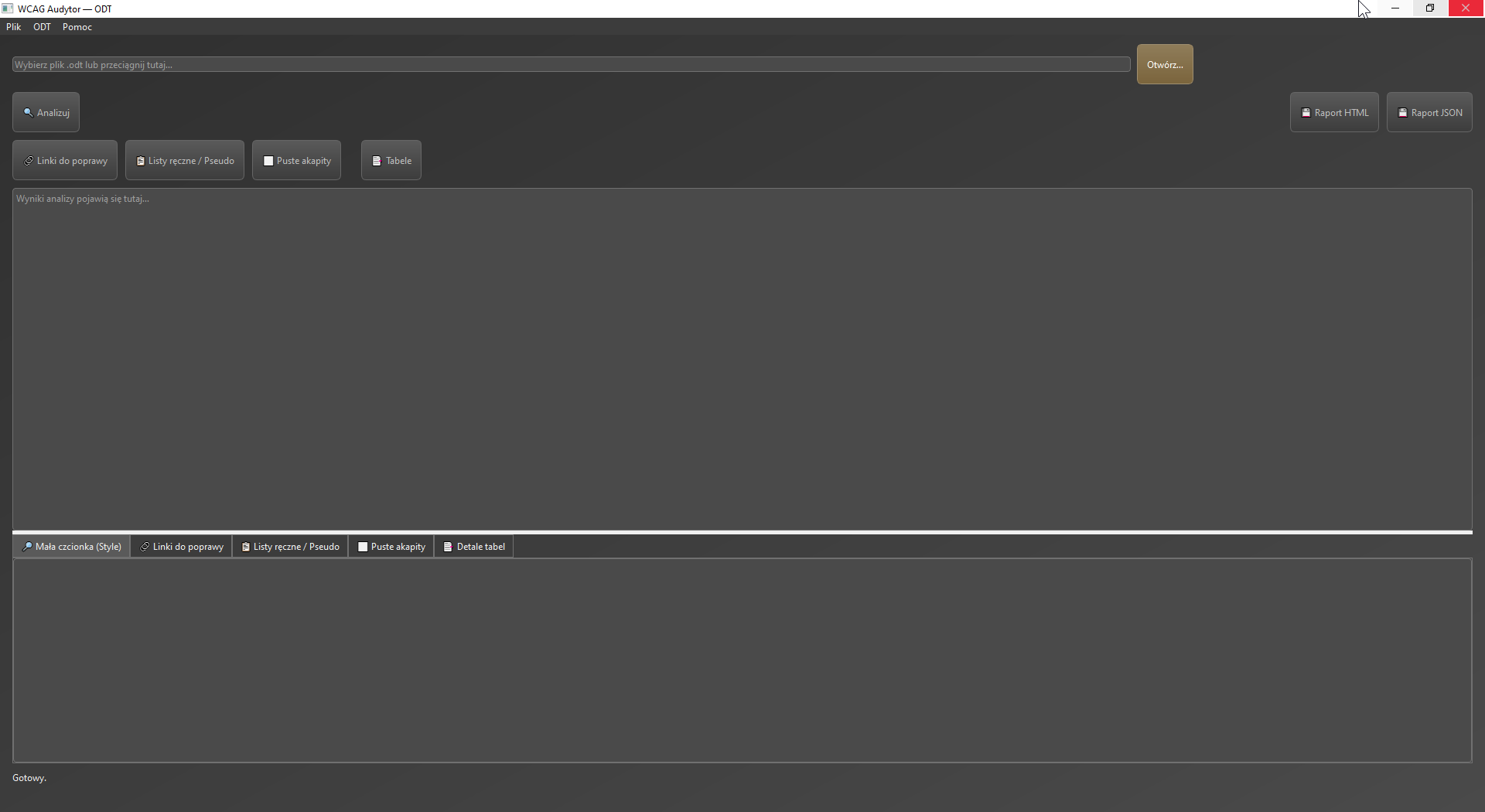 Screenshot: ODT Auditor